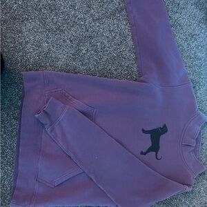 The Black Dog Purple Kids Sweatshirt with Black Dog Design